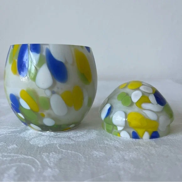 Anthropologie NIB Mini Cheena Egg Fresh White Cashmere & Musk Glass Candle - Picture 9 of 16